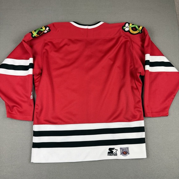 Vintage 90s Chicago Blackhawks Starter Jersey Mens Size Medium Blank Hockey‎ - Picture 2 of 14